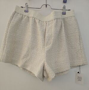 Shani Tweed Shorts in Ivory EAVES Chanel VIBES XL NWT